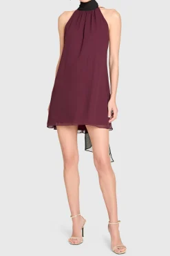 Sale Amanda Uprichard Manoella Dress Wine/Black