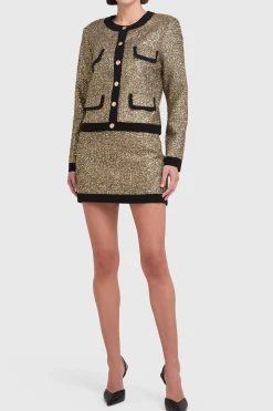 Discount Amanda Uprichard Paxton Jacket Gold/Black