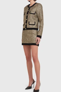 Discount Amanda Uprichard Paxton Jacket Gold/Black