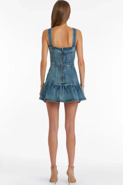 Hot Amanda Uprichard Piper Skort Romper Mid-Wash