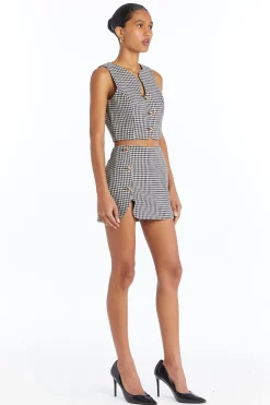 Sale Amanda Uprichard Puzzle Vest CheckmateHoundstooth