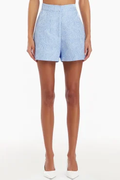 Sale Amanda Uprichard Reeves Shorts in Remington Brocade PowderBlue
