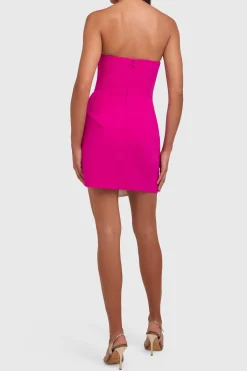 Discount Amanda Uprichard Rhodes Dress DarkHotPink/Ivory