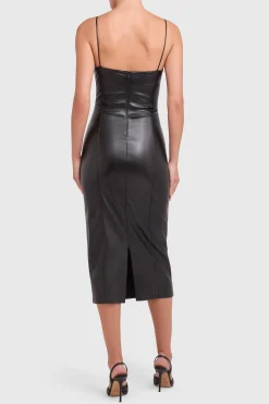 Best Amanda Uprichard Rocco Midi Dress Black