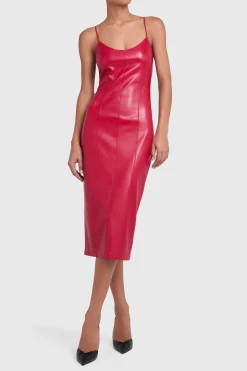 Clearance Amanda Uprichard Rocco Midi Dress Scarlet
