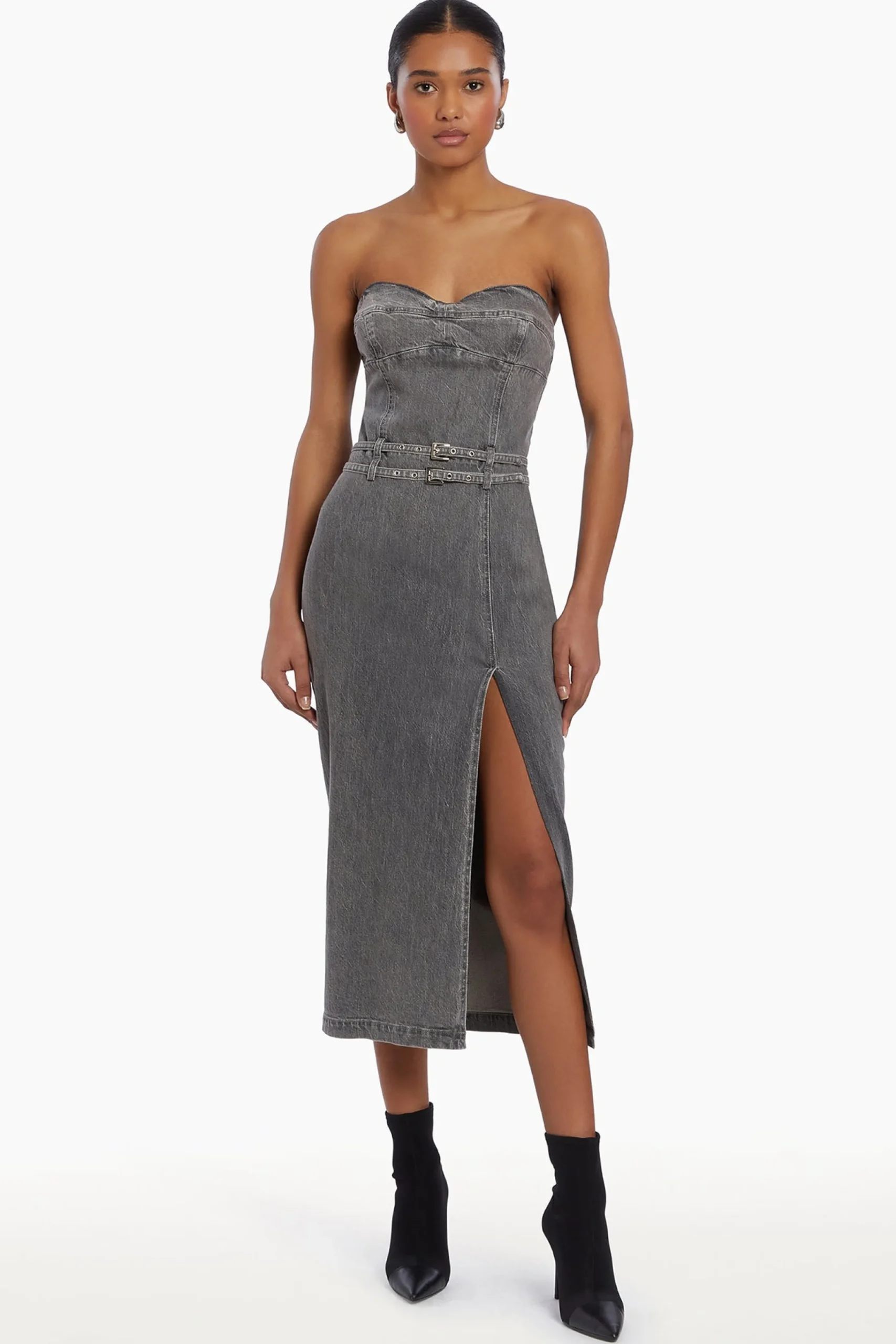 Clearance Amanda Uprichard Rogan Dress DarkGreyWash