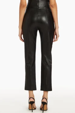 Discount Amanda Uprichard Romana Pants in Faux Leather Black