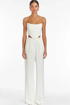 Outlet Amanda Uprichard Sabine Crop Top Ivory