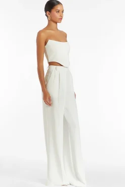 Outlet Amanda Uprichard Sabine Crop Top Ivory