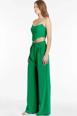 Discount Amanda Uprichard Sabine Crop Top Jungle