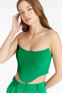 Discount Amanda Uprichard Sabine Crop Top Jungle