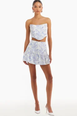 Hot Amanda Uprichard Sabine Crop Top EnglishBlue