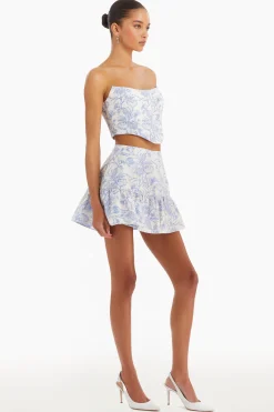 Hot Amanda Uprichard Sabine Crop Top EnglishBlue