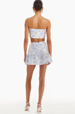 Hot Amanda Uprichard Sabine Crop Top EnglishBlue