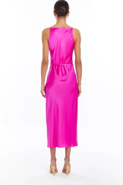 Best Amanda Uprichard Shaelyn Silk Dress HotPink
