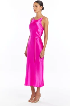 Best Amanda Uprichard Shaelyn Silk Dress HotPink