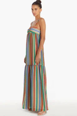 Outlet Amanda Uprichard Sima Maxi in Rainbow Stripe RainbowStripe
