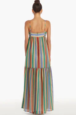 Outlet Amanda Uprichard Sima Maxi in Rainbow Stripe RainbowStripe
