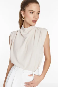 Discount Amanda Uprichard Sleeveless Fabienne Top Bone
