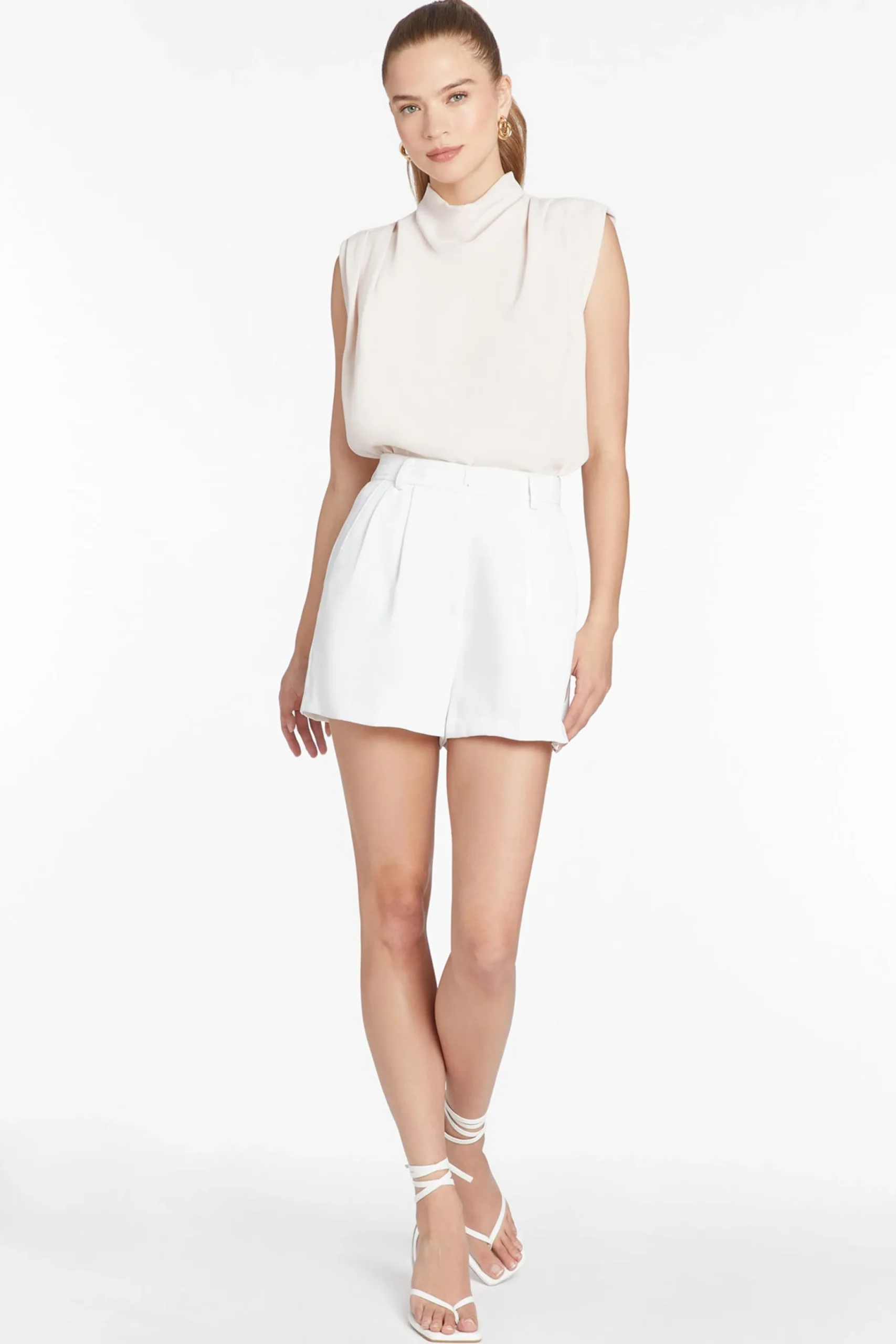 Discount Amanda Uprichard Sleeveless Fabienne Top Bone