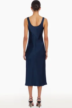 New Amanda Uprichard Sydney Silk Dress Ink