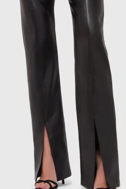 Online Amanda Uprichard Tavira Pants in Faux Leather Black