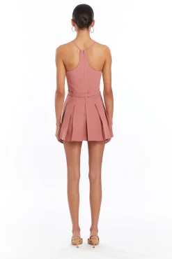 Clearance Amanda Uprichard The Blair Belted Romper Sienna