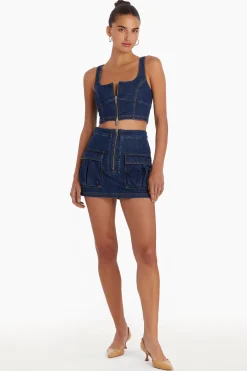 Online Amanda Uprichard Violet Crop Top HeritageWash