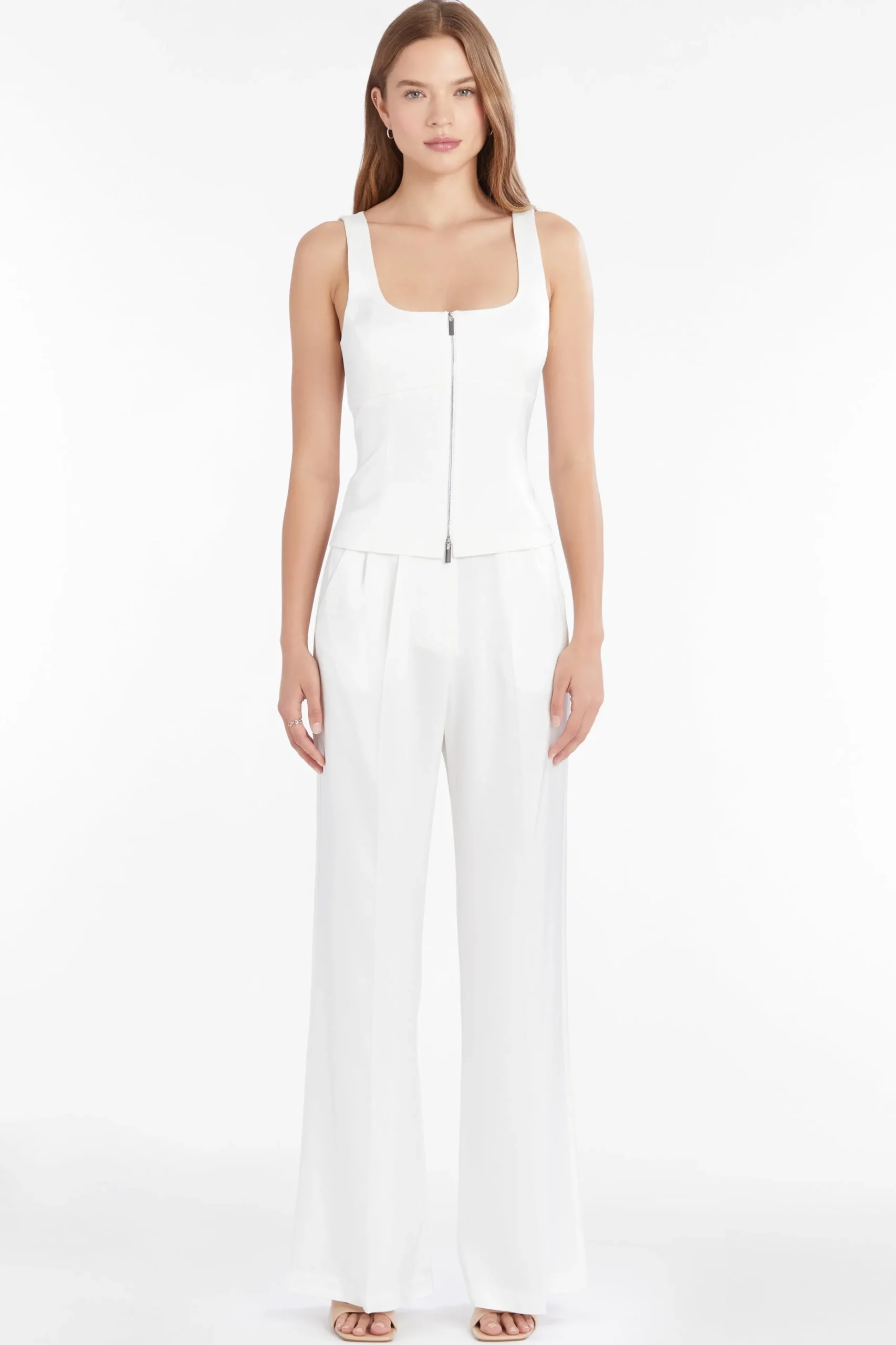 Amanda Uprichard Violet Top In Amalfi Ivory