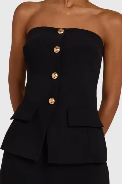 Amanda Uprichard Yadira Skort Romper Black